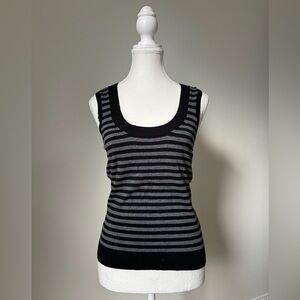 JACOB Y2K Striped Emo Skater Goth Preppy Girly Layering Vest Size M